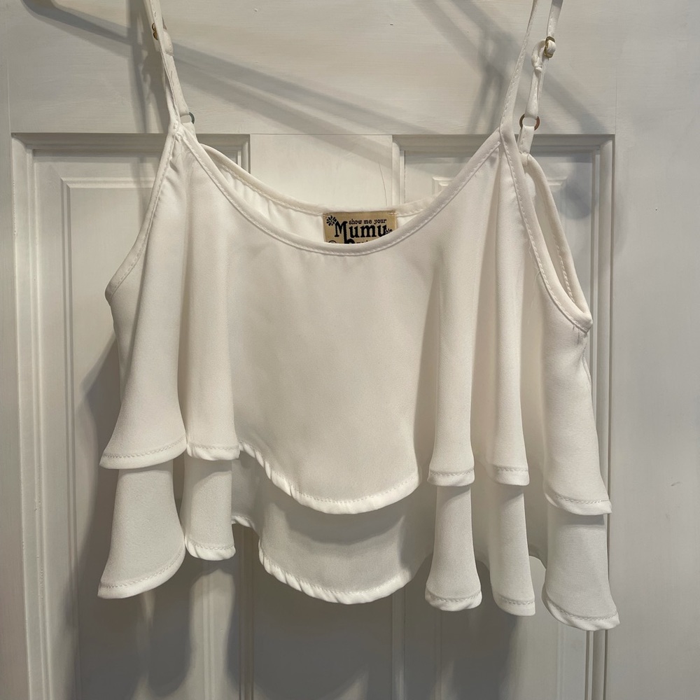 Show me your mumu white crop top